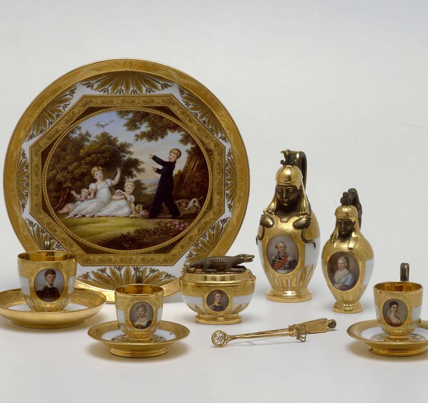 Ceramics museum at Ludwigsburg, Prince Paul's breakfast set, 1813